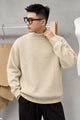 Turbo Clean Aesthetic Texture Style Imported Men's Sweater In Beige