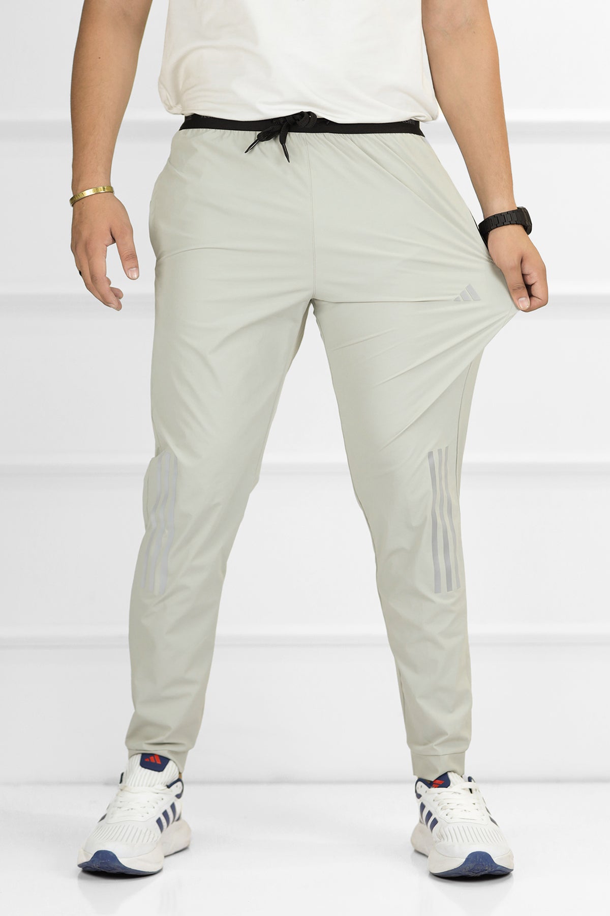 Adds Alpha Strength Micro Premium Sportswear Trouser In Beige