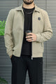 Zipped Blouson Imp Men's Wool Jacket In Beige