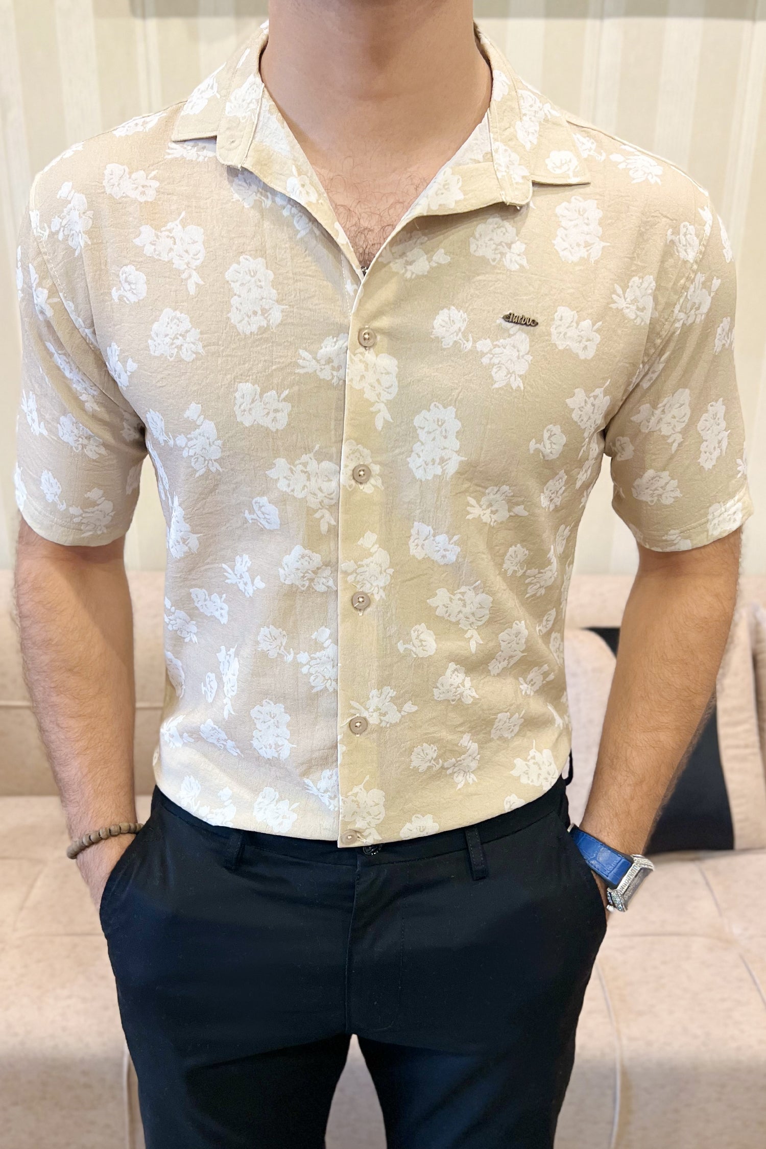 Turbo Rich Floral Printed Casual Shirt