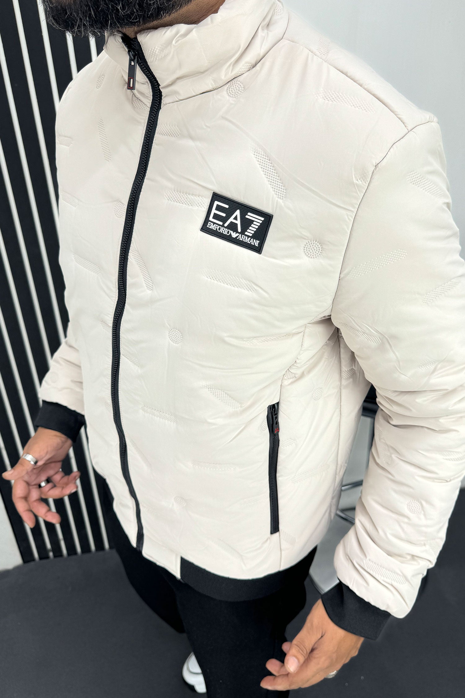 Armni EA7 Embossed Design Imported Puffer Jacket