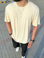 Self Texture Turbo Signature T-Shirt In Beige