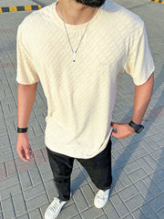 Self Texture Turbo Signature T-Shirt In Beige