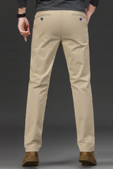 Your Choice Classic Slim fit Cotton Pant In Beige