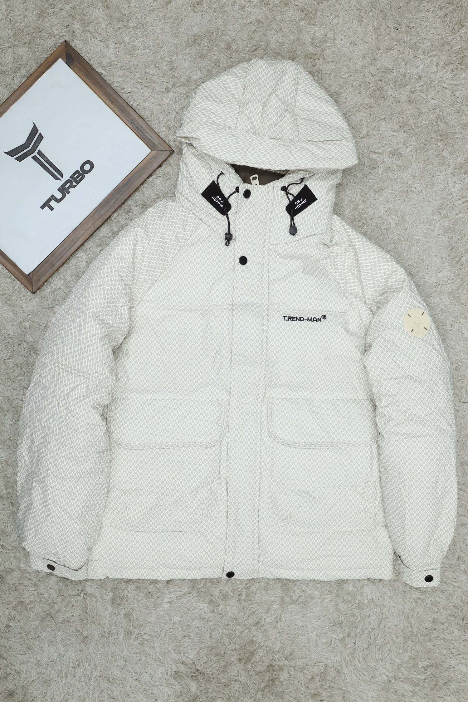 Trnd Man Textured Pocket Style Padded Imported Puffer Jacket