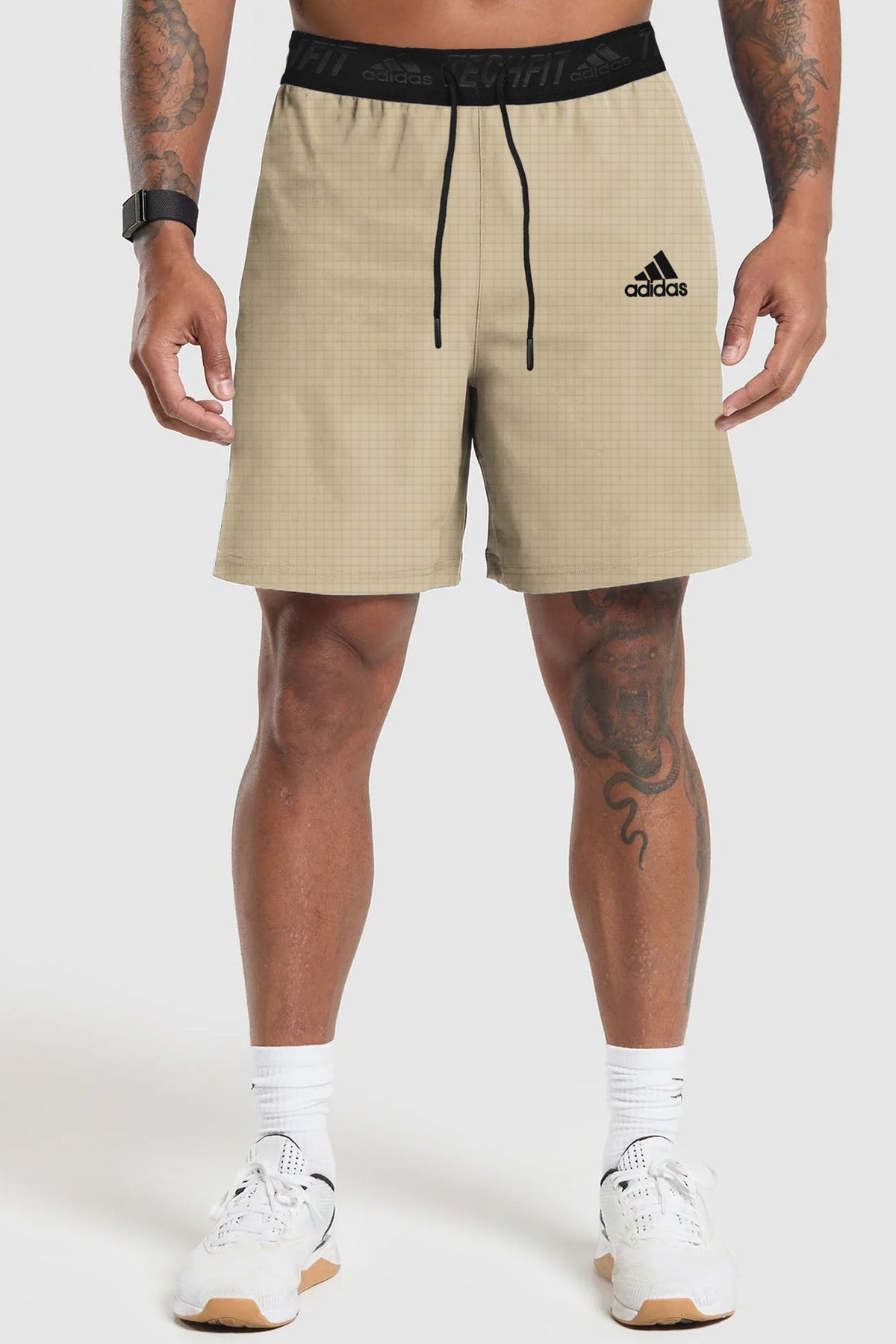 Adds Club 3-Stripes Tennis Shorts In Beige