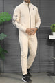 On Clod Running Graphic Zipper Men's Co-Ord Set In Beige