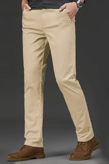 Your Choice Classic Slim fit Cotton Pant In Beige
