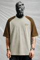 Turbo Relaxed-Fit Raglan Oversize Tee In Beige