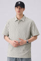 Turbo Vertical White Striped Pattern Polo T-Shirt In Beige