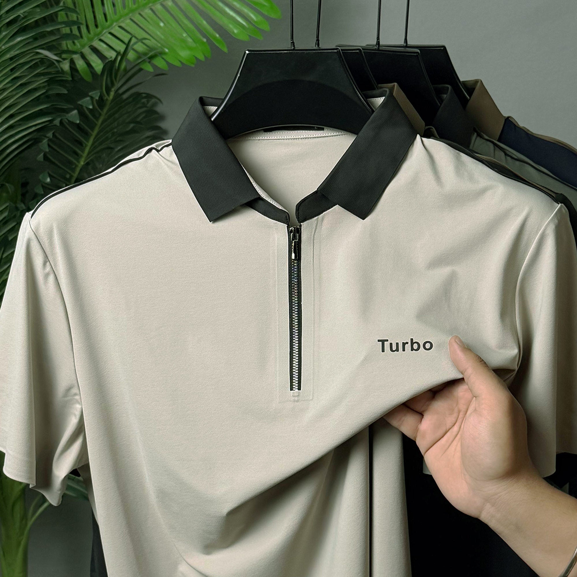 Turbo Dubilo Zipper Imp Silk Polo Shirt