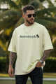 Modern Edge Round Neck OverSize T-shirt In Beige