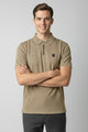 Turbo Tri-Angle Pattern Zip-Collar Men's Polo Shirt