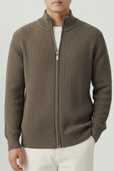 Old Money Zipper Imported Men's Sweater