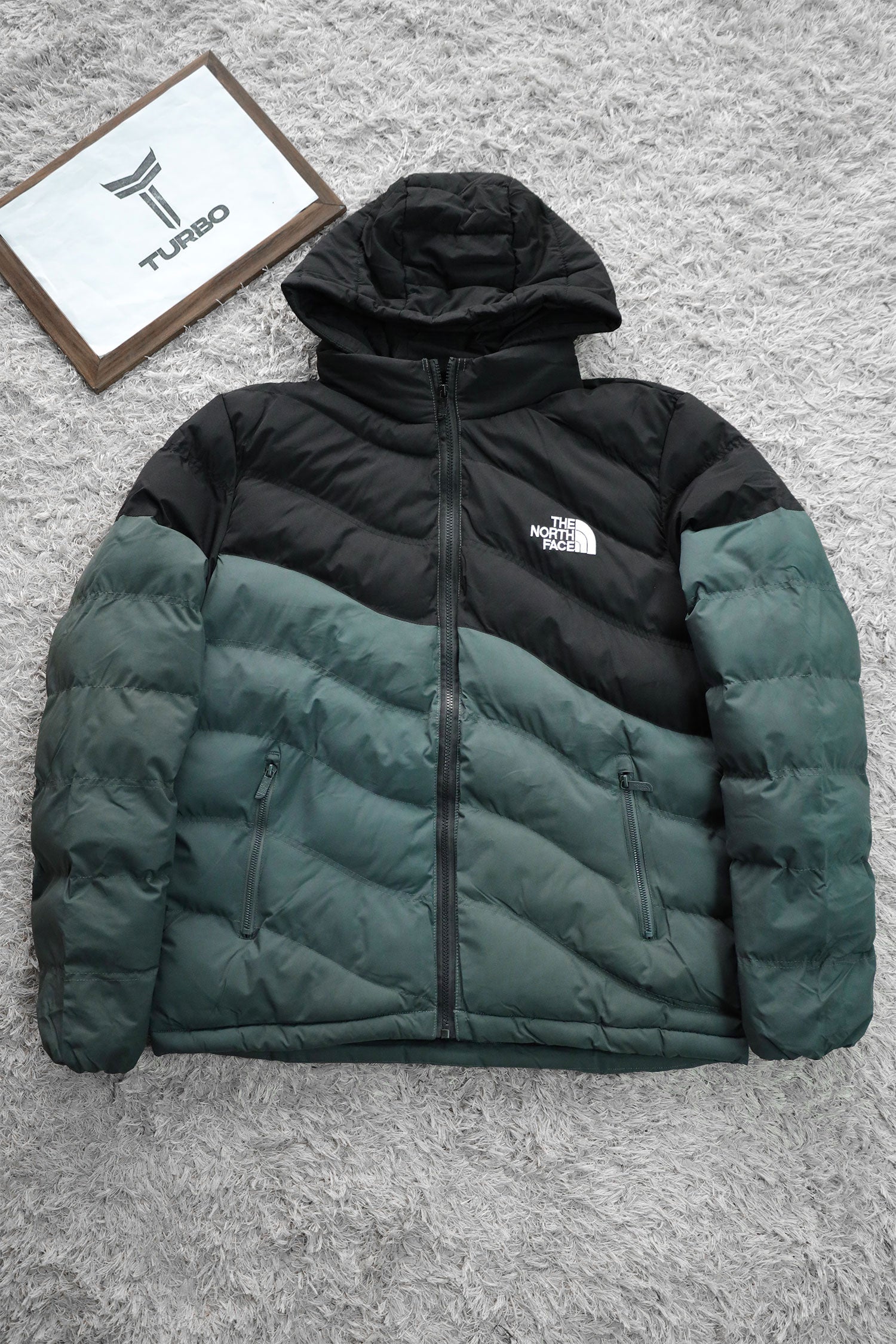 Th Nrth Fce Contrast Hooded Bubble Padded Imported Puffer Jacket