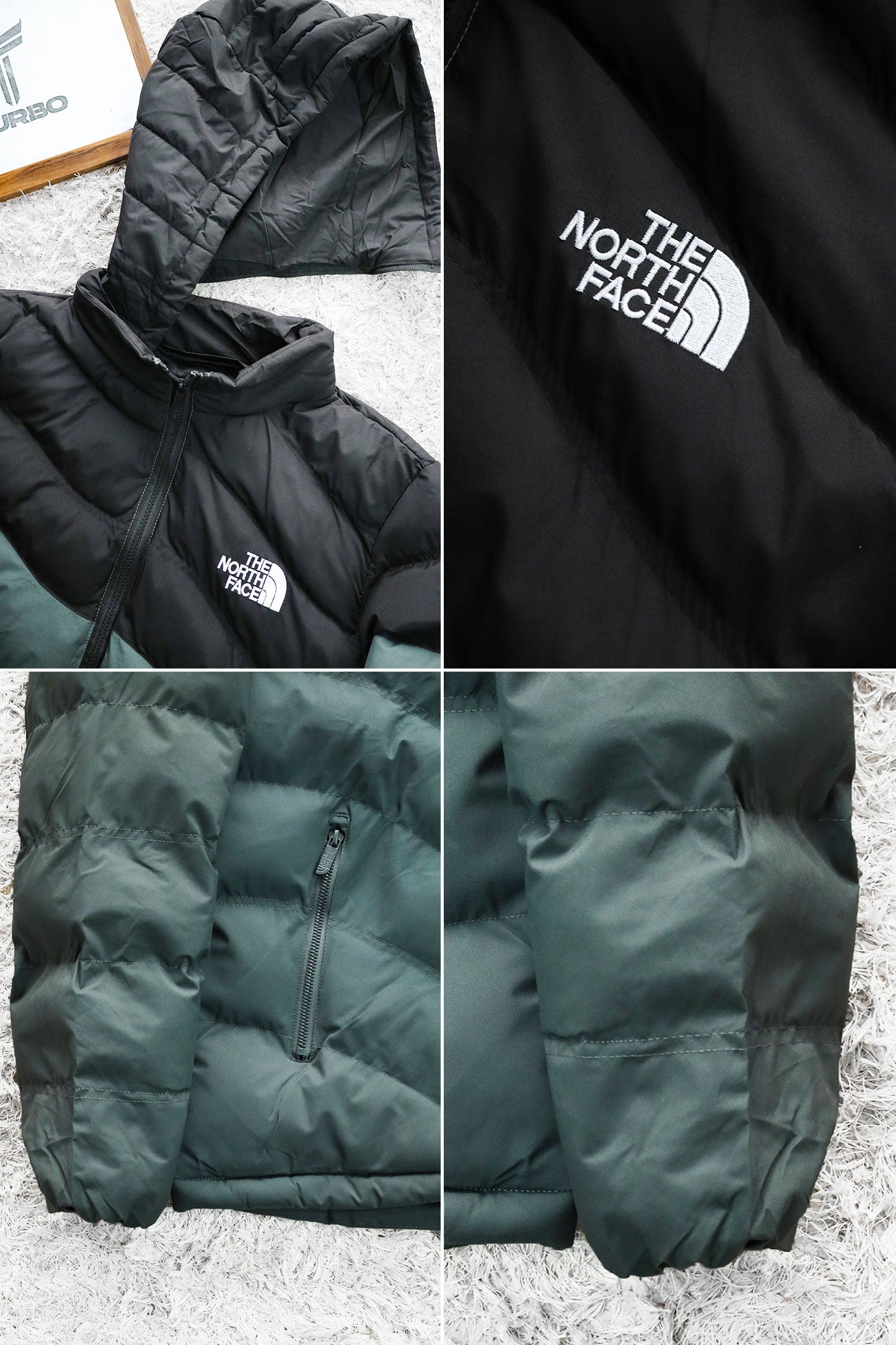 Th Nrth Fce Contrast Hooded Bubble Padded Imported Puffer Jacket