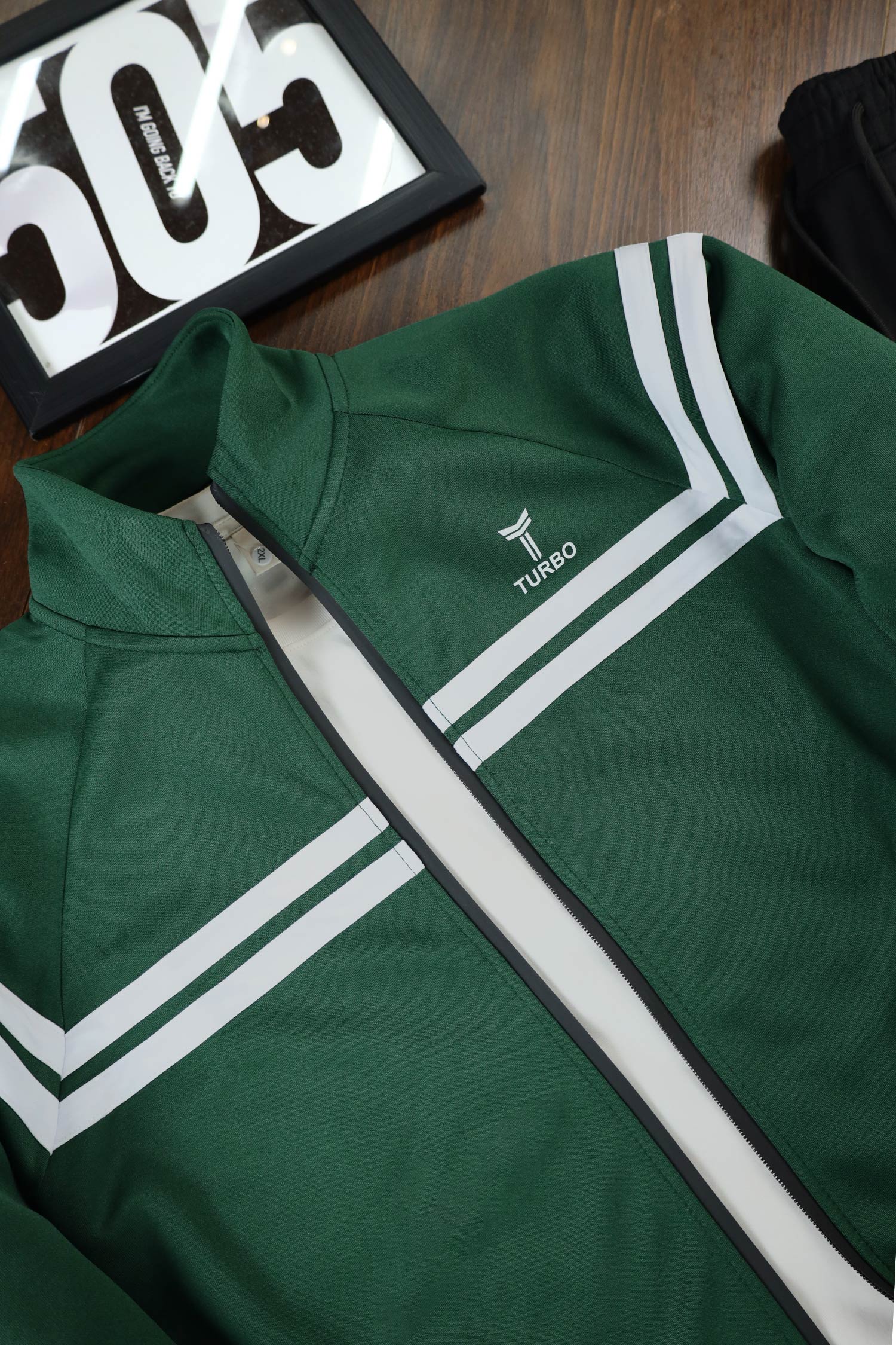 Turbo Edge Slim Fit Mock Neck Zipper Style Tracksuit