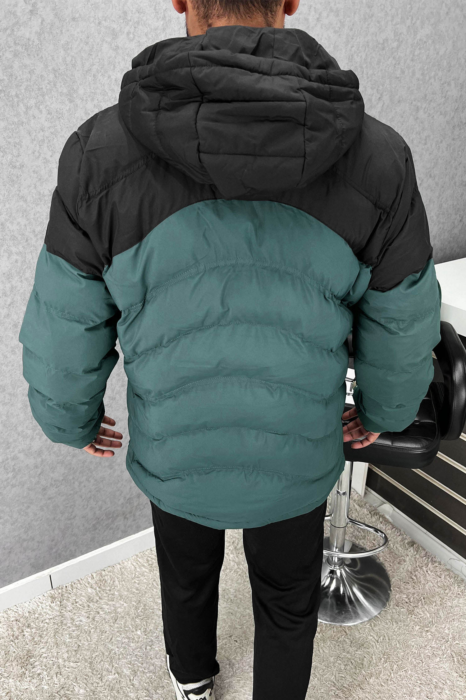 Th Nrth Fce Contrast Hooded Bubble Padded Imported Puffer Jacket