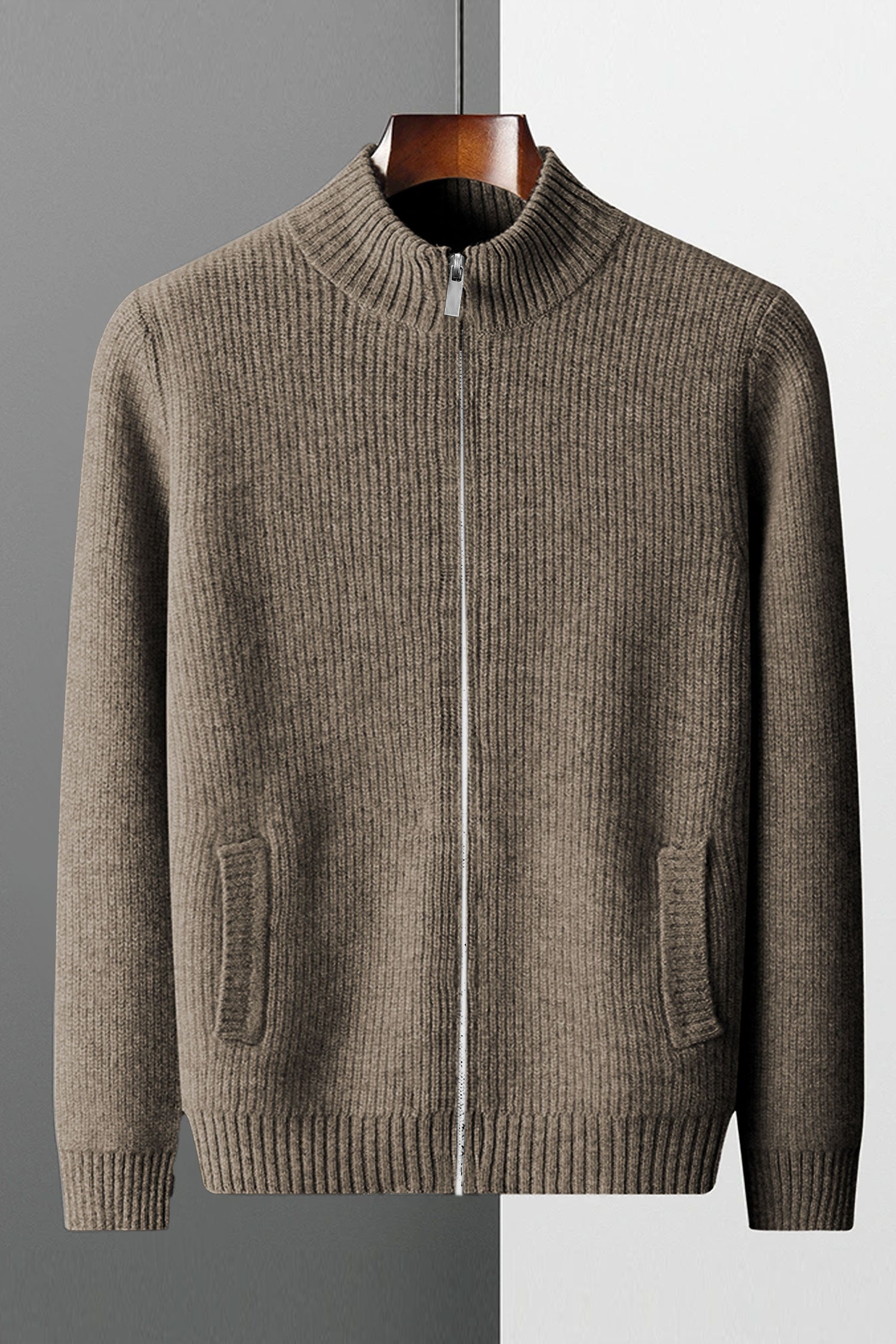 Old Money Zipper Imported Men's Sweater