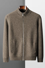 Old Money Zipper Imported Men's Sweater