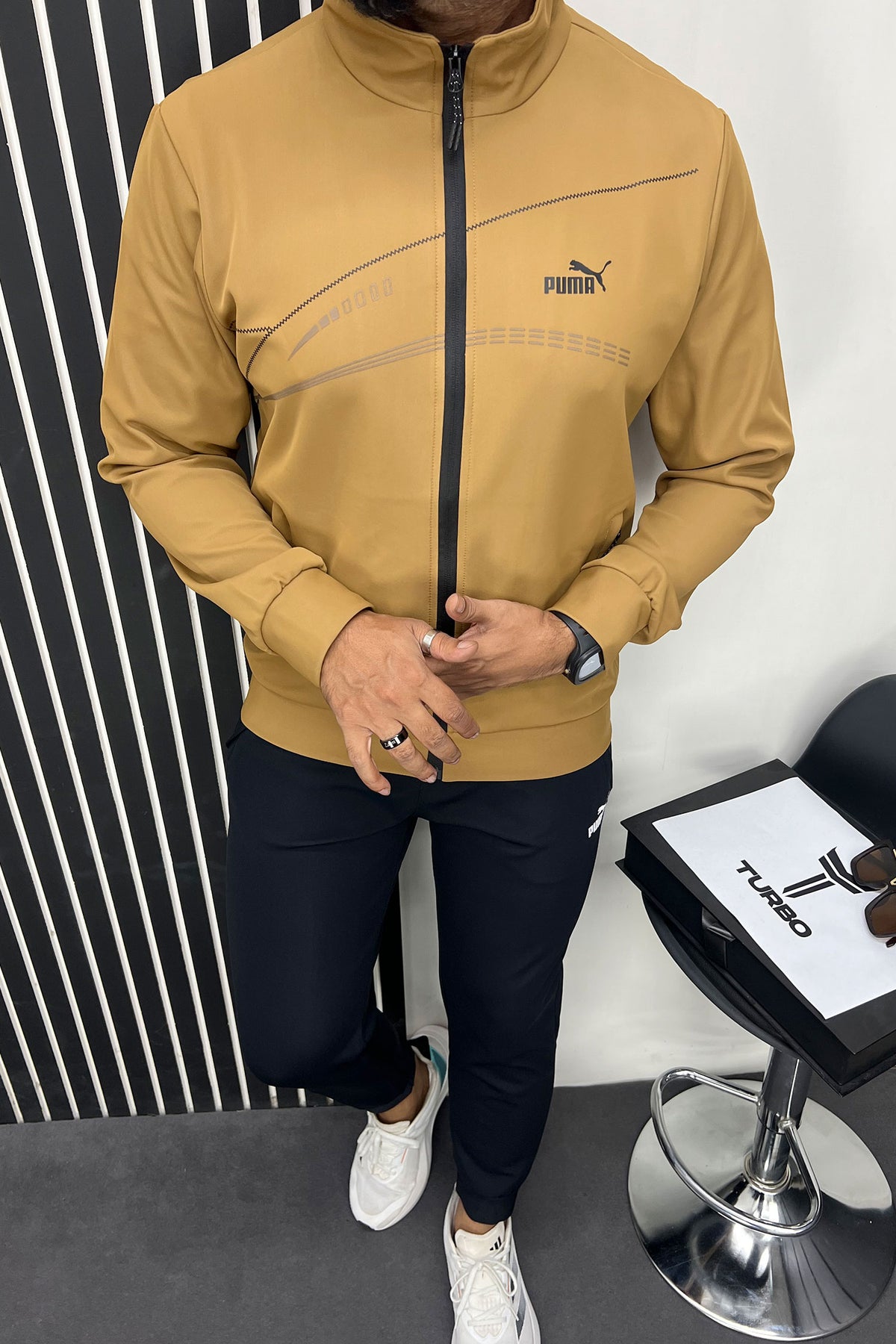 Pma Signature Style Sportswear Men Zipper Tracksuit