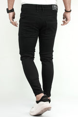 Plain Turbo Ankle Fit Jeans In Black