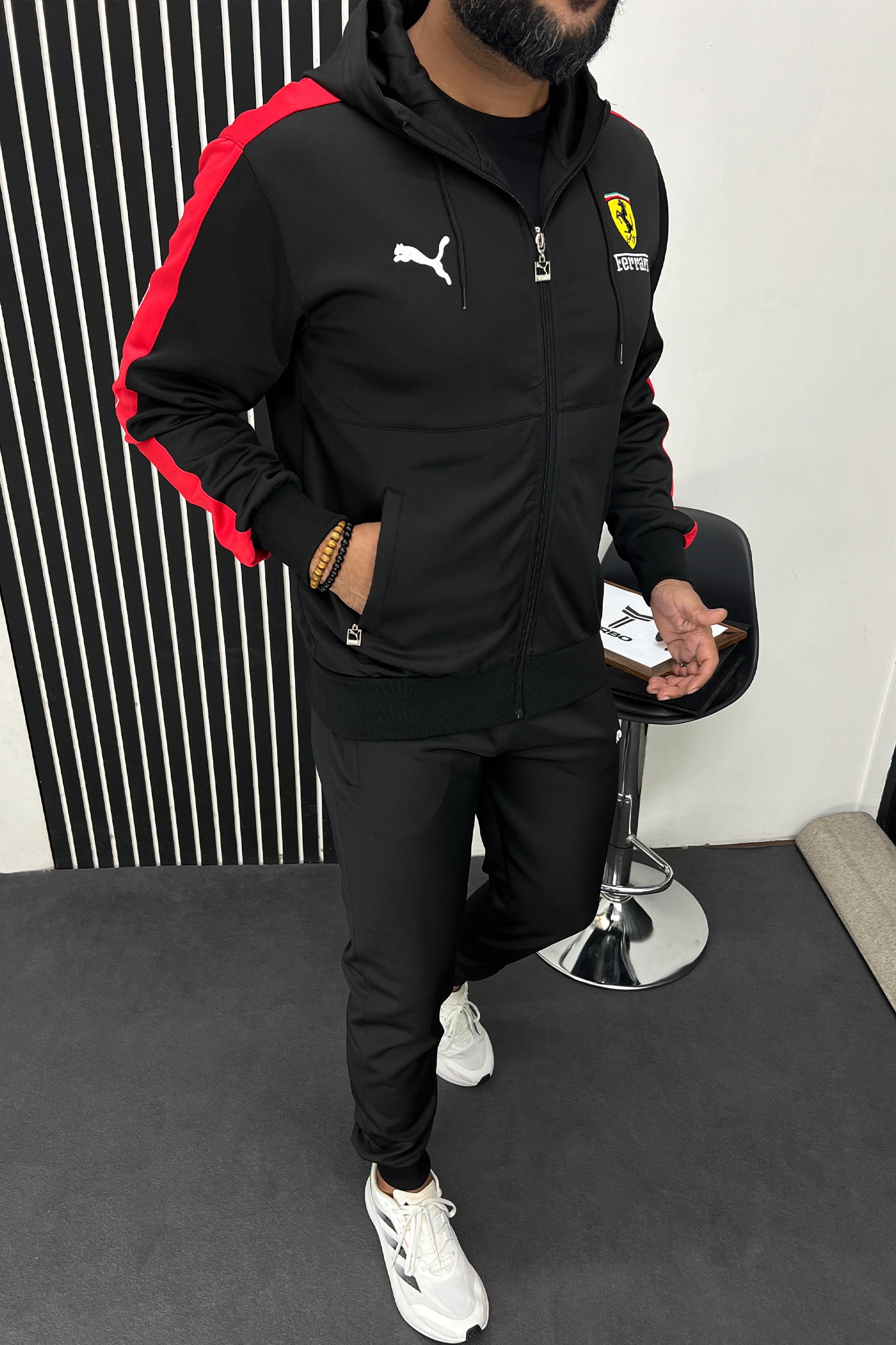 Ferrari x Pma Sportswear Men Zipper Tracksuit