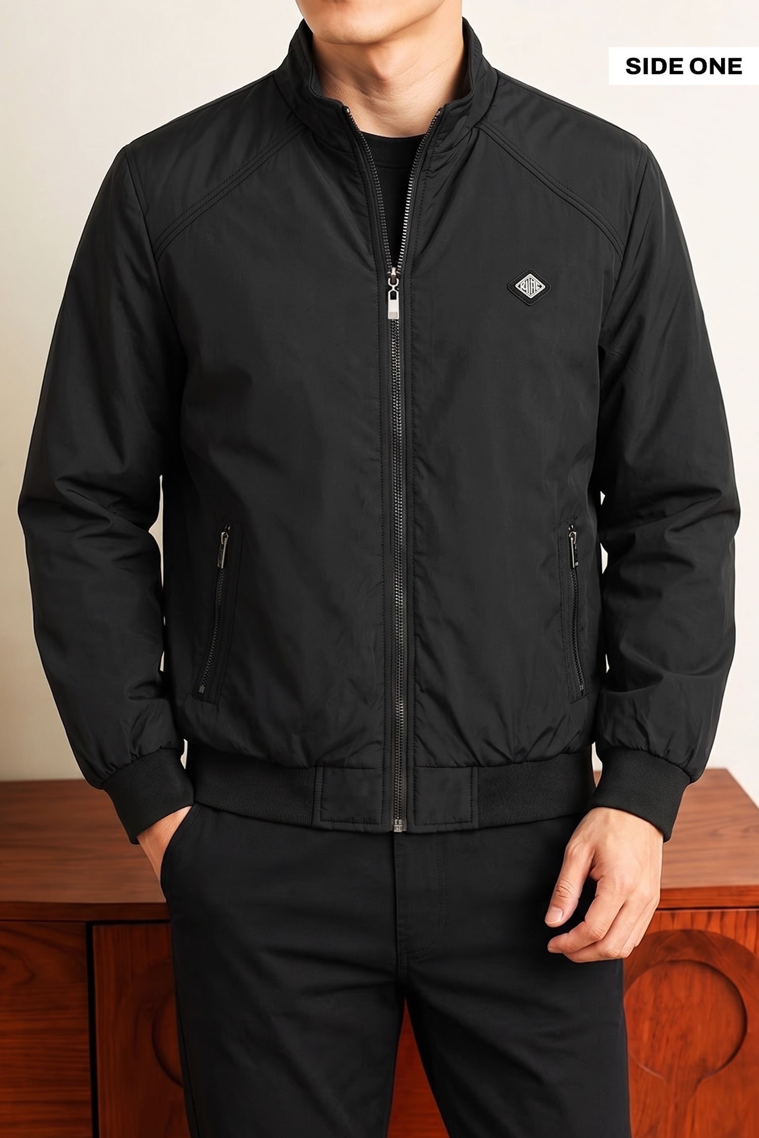 Classic Design Double Sided Imported Big Size Light Weight Jacket In Black