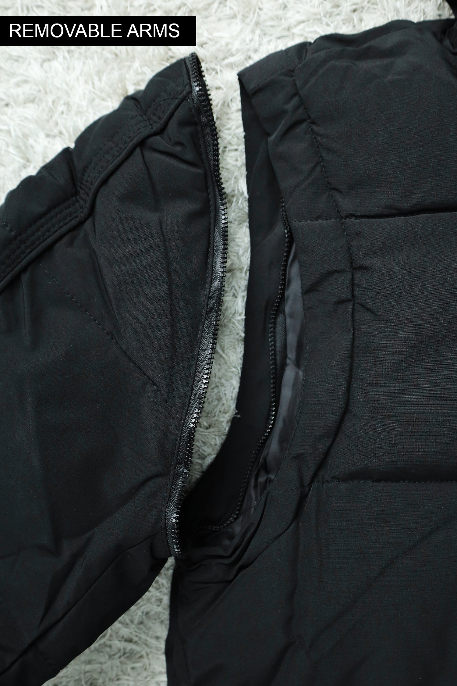 Mkt Removable Sleeves Imported Puffer Jacket