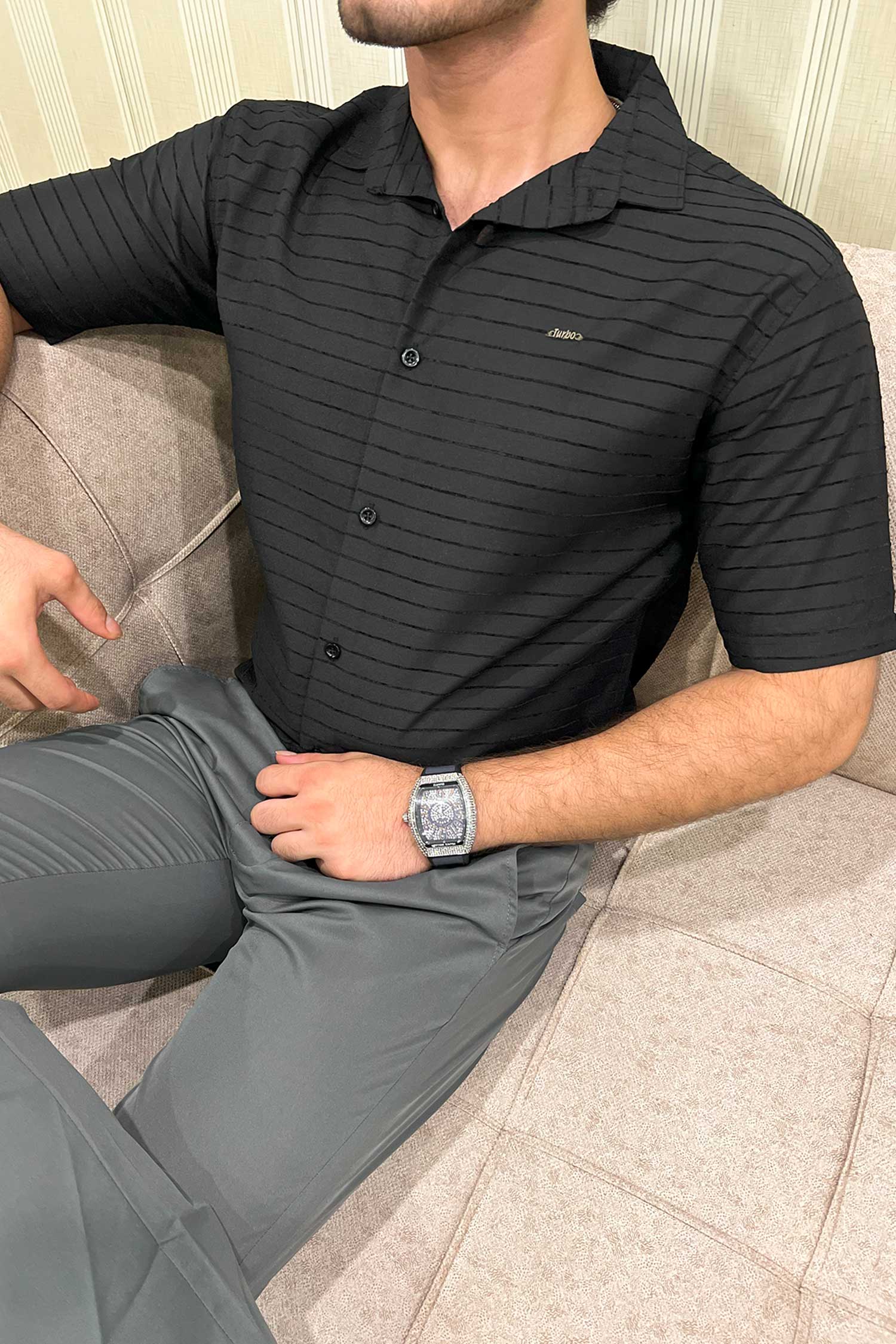 Turbo Snitch Striped Casual Shirt
