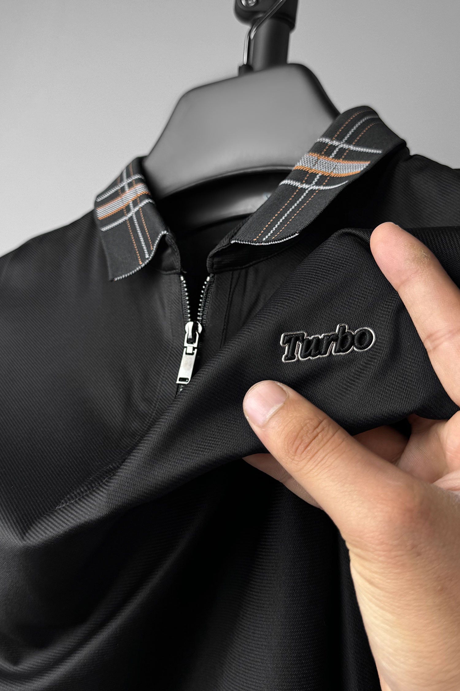 Turbo Classic Refined Zip-Collar Men's Polo Shirt