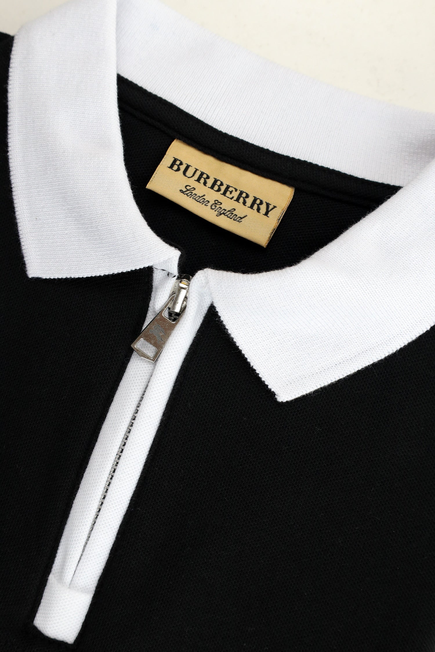 Brbrry 'The Lndn Englnd' Edition Zip Men's Polo Shirt