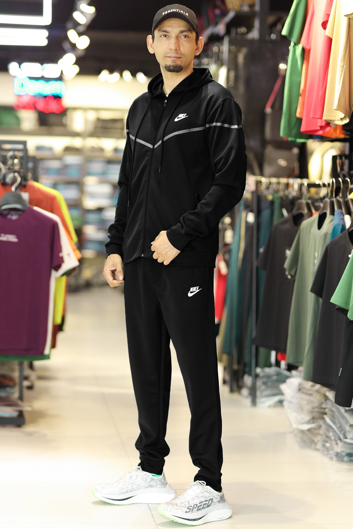 Nke Tech Fleece Mock Neck Hoodie Zipper Tracksuit