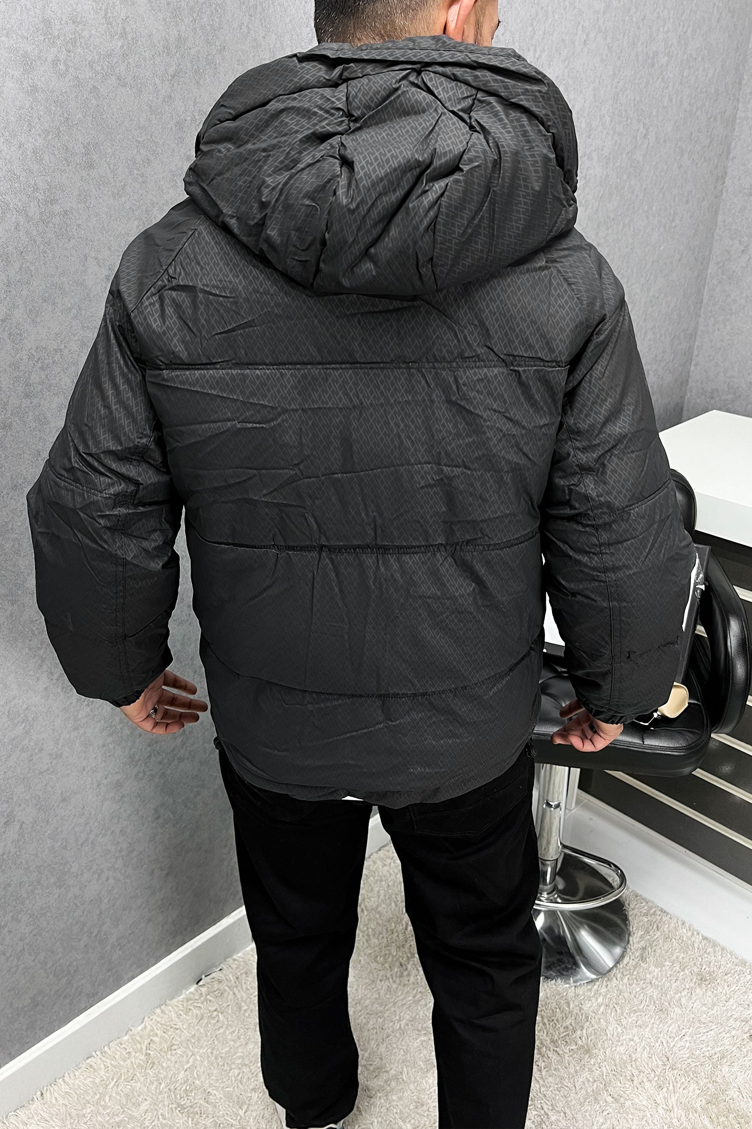 Trnd Man Textured Pocket Style Padded Imported Puffer Jacket