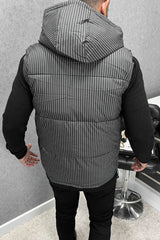 Grenade Lining Pattern Quilted Imported Men's Gilet in Black