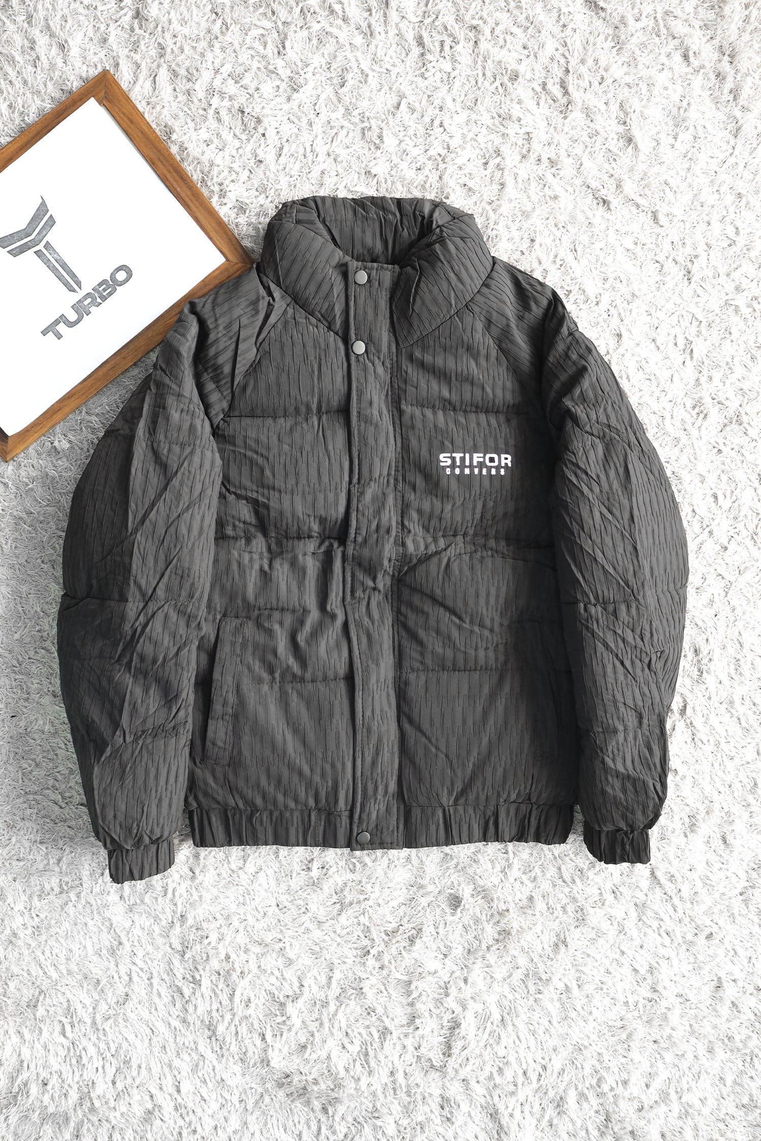 Stifr All Over Texture Padded Imported Puffer Jacket