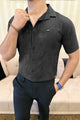 Turbo Artistic Touch Comfort Casual Shirt In Black