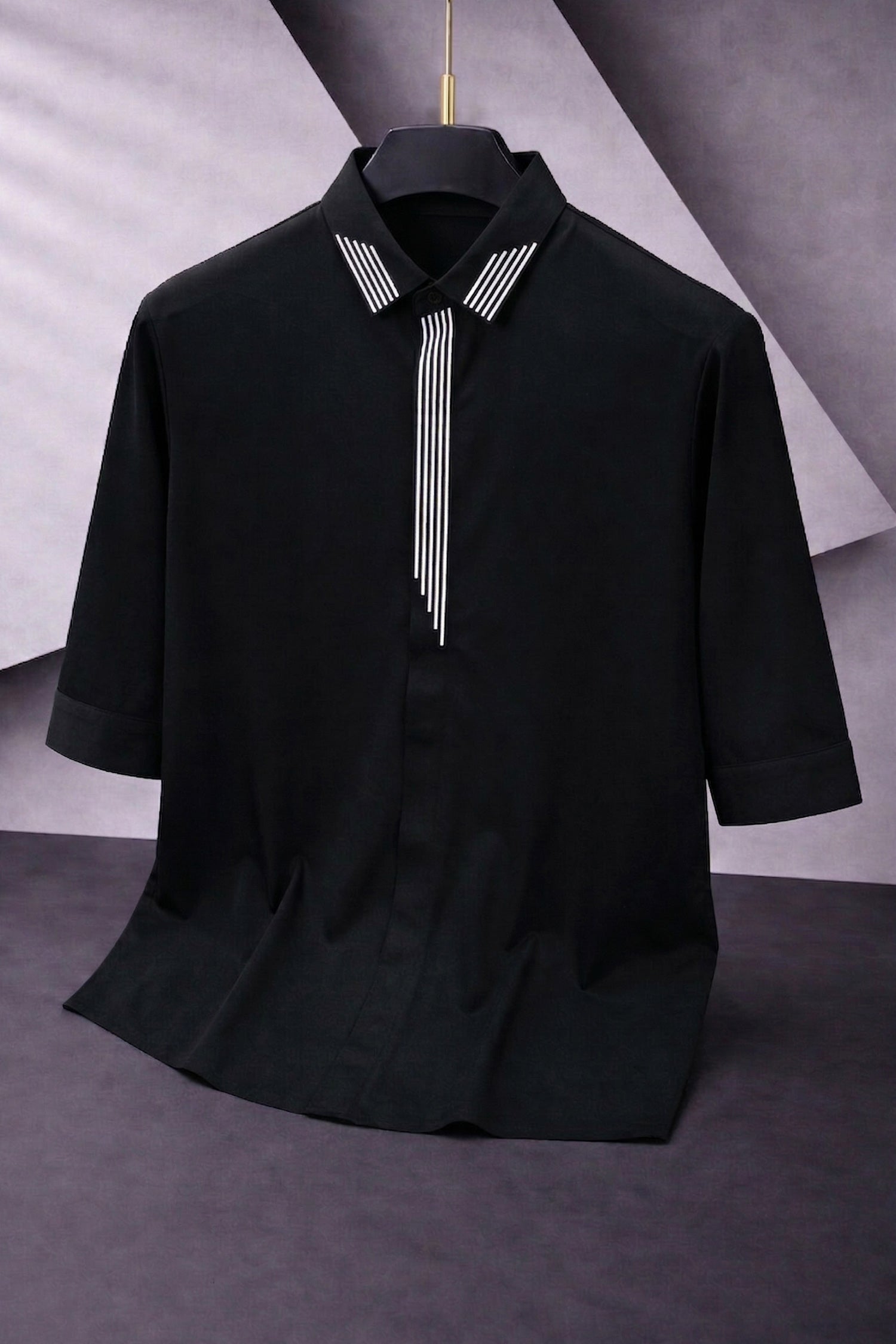 Turbo Distinct Striped Design Casual OverShirt
