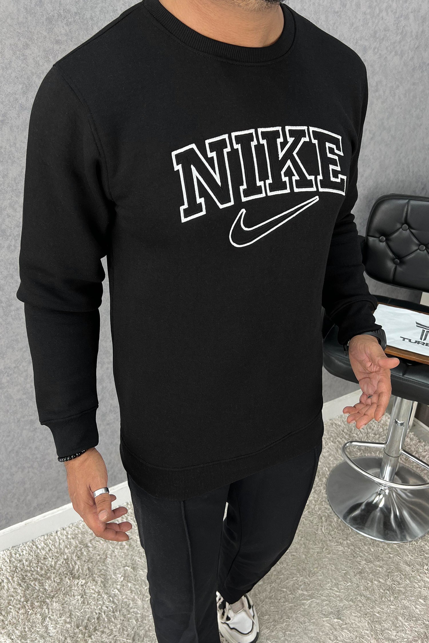 Nke Signature Typography Full Sleeve Men's Sweatshirt