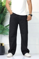 Denim 'Urban Skater' Comfort-Waist Baggy Jeans In Black