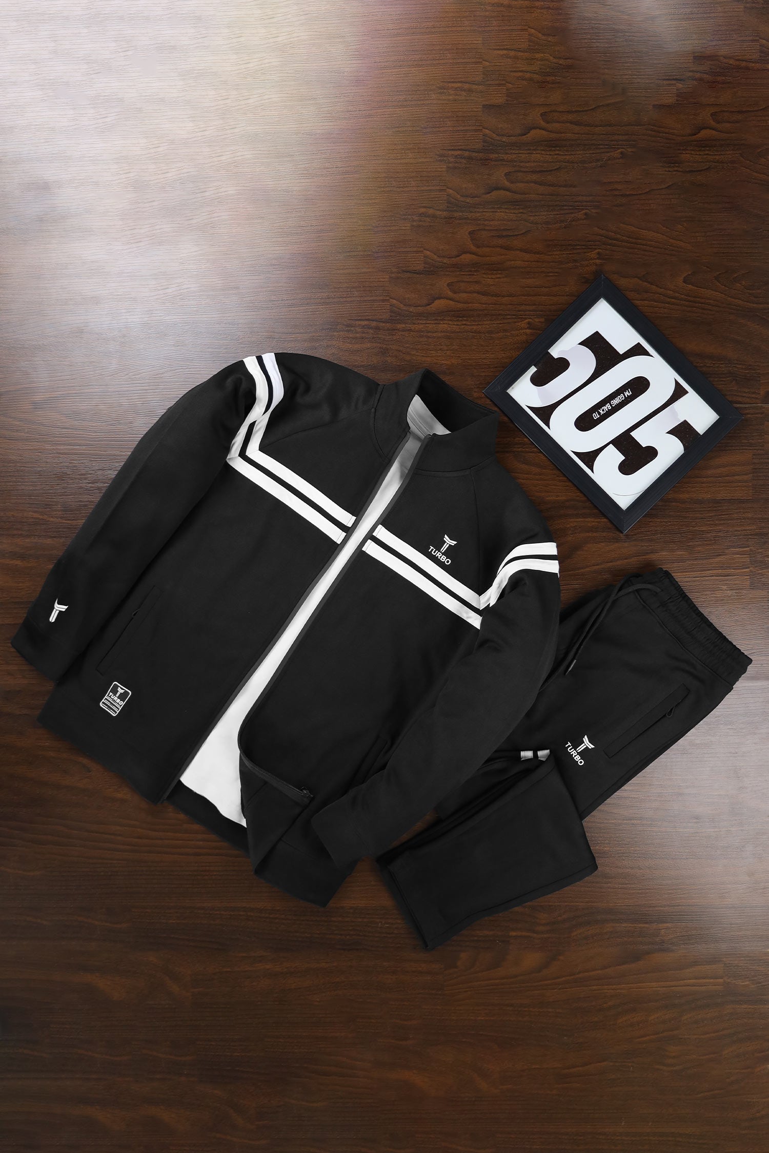 Turbo Edge Slim Fit Mock Neck Zipper Style Tracksuit