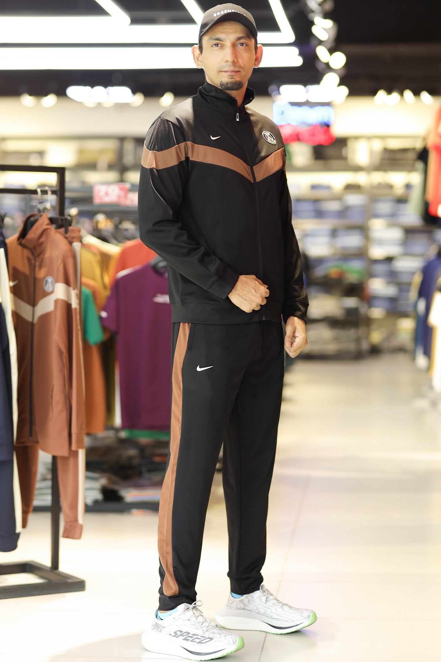Nke Diagonal V Panel Signature Full Zipper Tracksuit