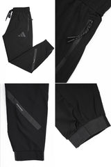 Adds Bottom Stripes Micro Premium Sportswear Trouser In Black