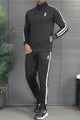 On Clod Athletic Side Stripe Zipper Men's Co-Ord Set In Black