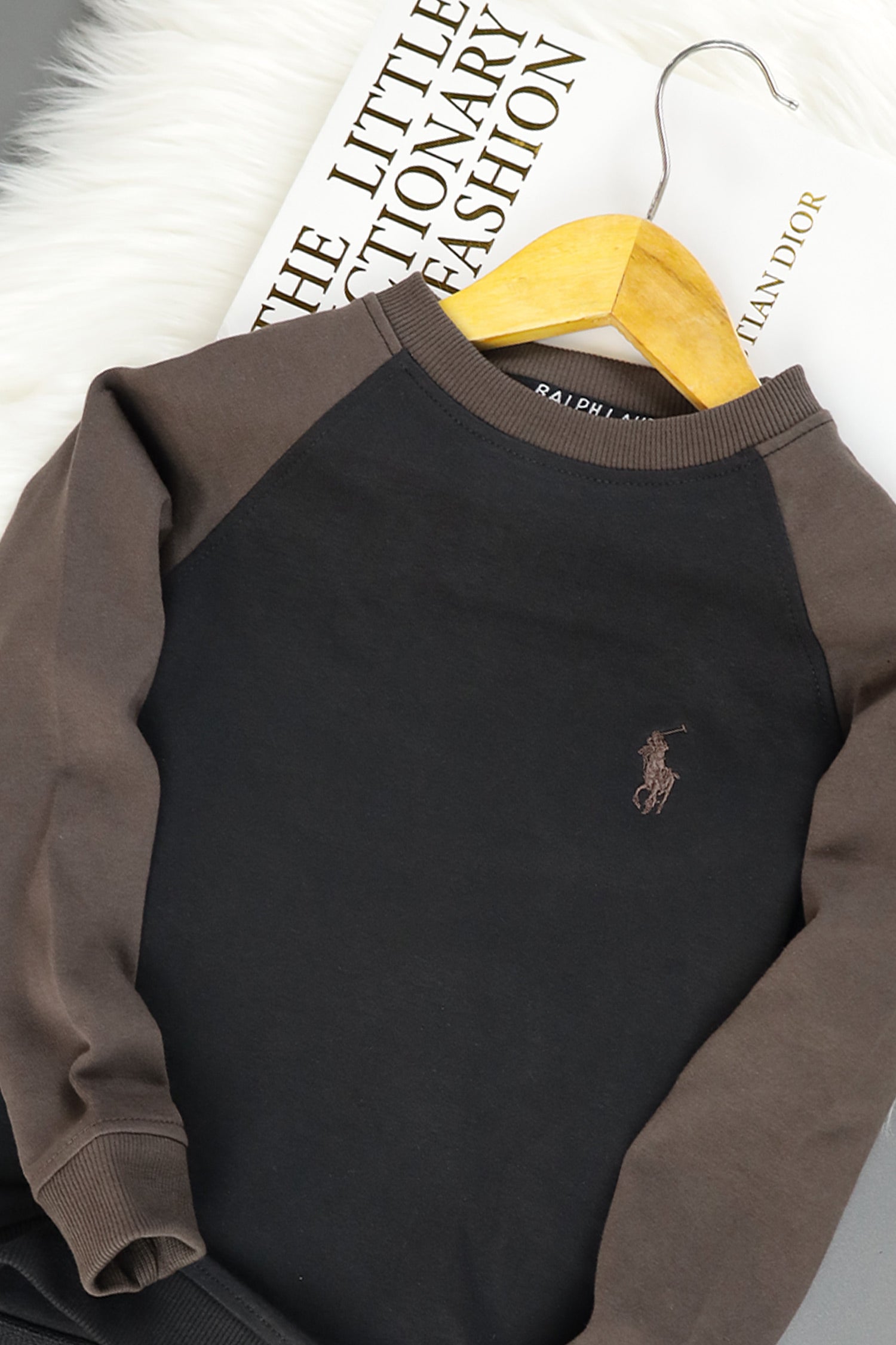 Plo Blocked Cotton Jumper Round Neck Unisex Kids SweatShirt