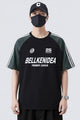 Stripe Style Premier League Round Neck T-shirt In Black