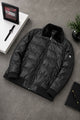 Men's Relaxed-Fit Solid Retro Imported Pu Puffer Jacket