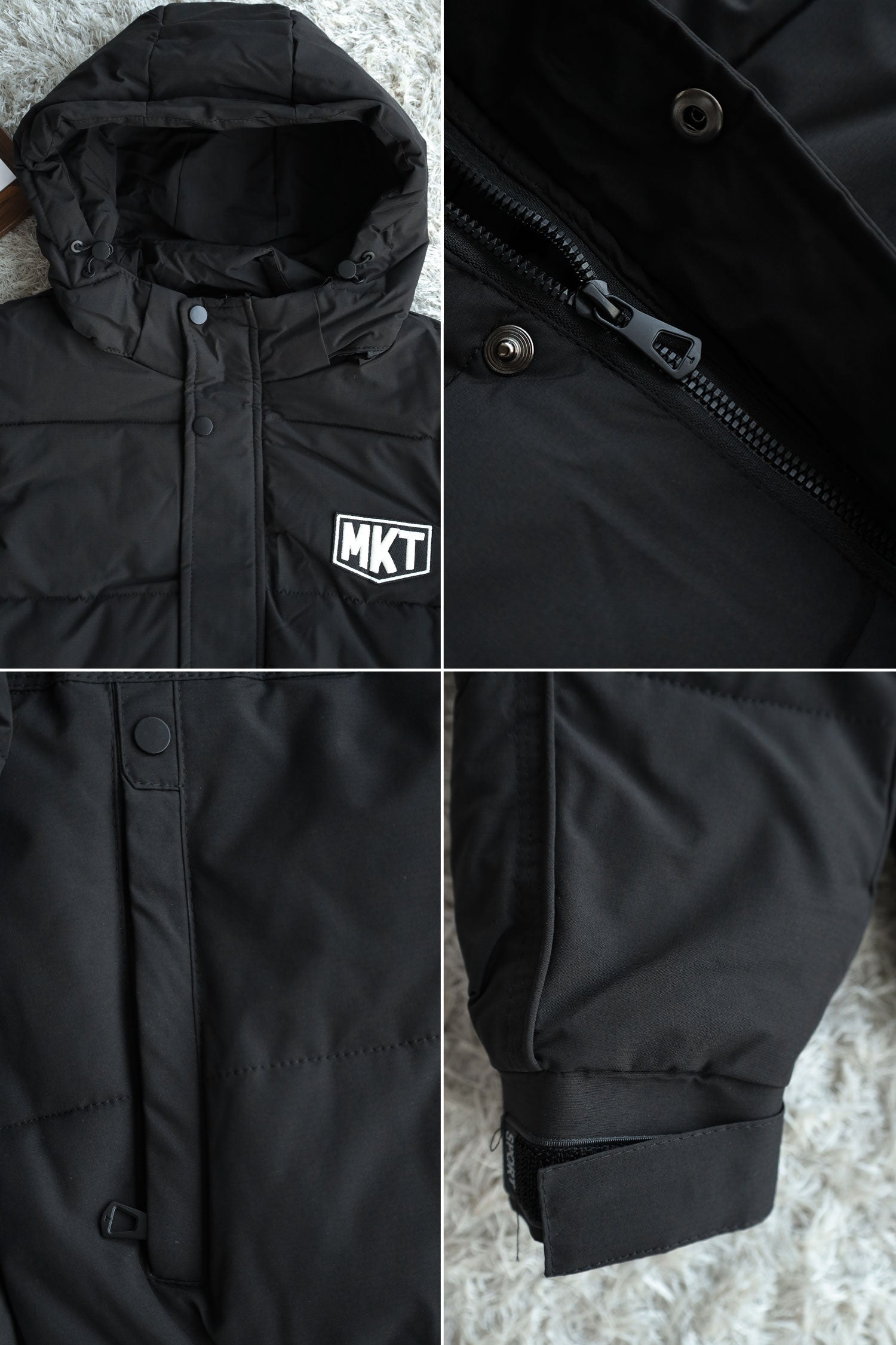 Mkt Removable Sleeves Imported Puffer Jacket