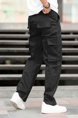 Turbo Relaxed Life Cotton Baggy Fit Trouser In Black