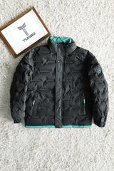 Super Snow Break Quilted Padded Imported Puffer Jacket In Black